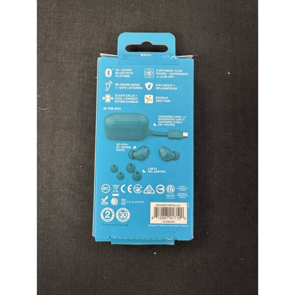 JLAB Gopop True Wireless Earbuds (Teal) - Picture 4 of 6
